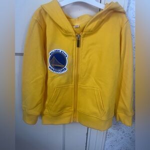 Youth Yellow Golden State Warriors Zip-Up Hoodie